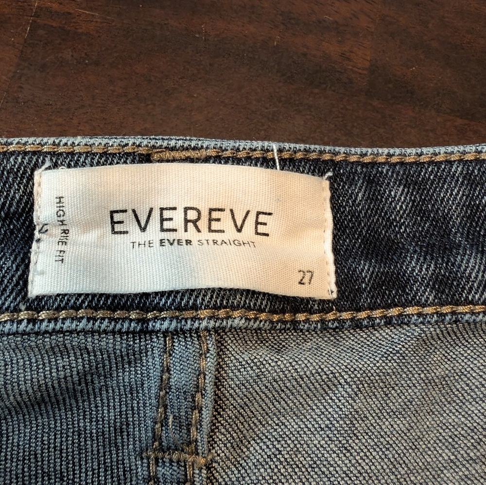 Evereve Ever Straight Ankle Jeans, Dark Wash, Women's 27 - Picture 4 of 6
